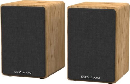 רמקולים אנלוגיים לפטיפון דגם WS-602 מבית SAFA - צבע עץ בהיר