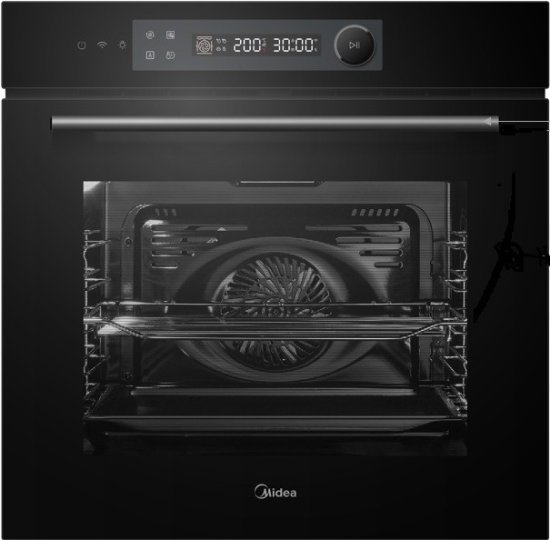 תנור אפיה בנוי דיגיטלי 72 ליטר 13 תכניות Midea BO-AGG3F - זכוכית שחורה
