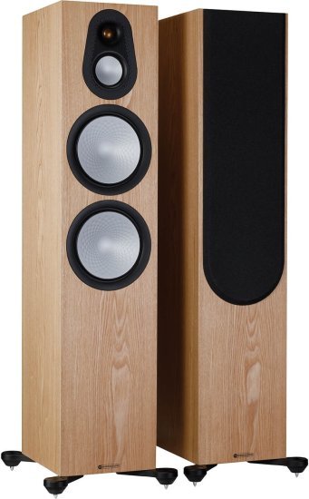 זוג רמקולים רצפתיים יוקרתיים דגם Silver 500 7G מבית Monitor Audio - צבע עץ מילה