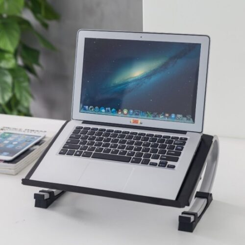 מעמד מתכוונן למחשב נייד דגם 084 מבית Casiii - צבע שחור וכסוף