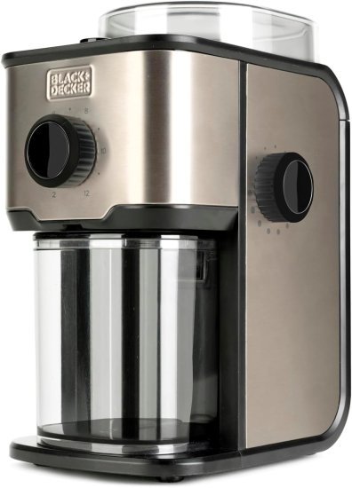 מציאון ועודפים - מטחנת קפה יוקרתית 150W בנפח 200 גרם ל2-12 כוסות ו14 רמות טחינה שונות בגימור נירוסטה מבית Black+Decker - שנתיים אחריות יבואן רשמי