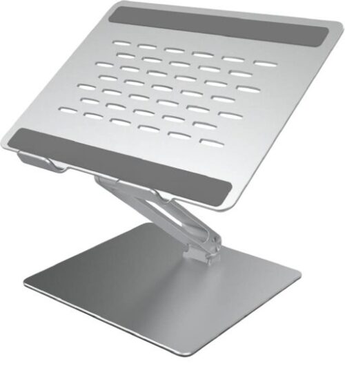 מעמד אלומיניום מתכוונן למחשב נייד וטאבלט דגם S65 מבית Ergotop - צבע כסוף