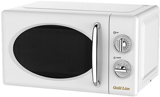 מיקרוגל 21 ליטר מכני 700W דגם ATL-1325W מבית Gold Line - צבע לבן