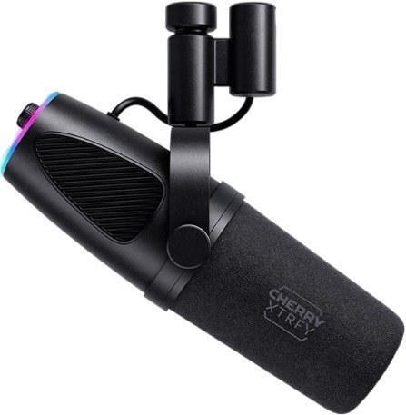 מיקרופון סטרימינג CHERRY XTRFY NGALE X עם חיבור USB ו-XLR - צבע שחור