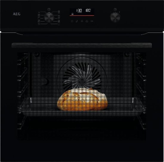 תנור בנוי פירוליטי 9 תוכניות 71 ליטר AEG 5000 Series ABA55411B - זכוכית שחורה - תוצרת גרמניה