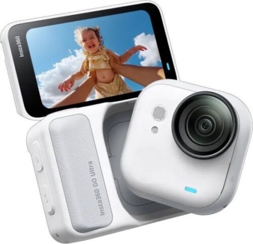 מצלמת אקסטרים Insta360 Go Ultra עם ערכת אביזרים ליוצרים - צבע לבן