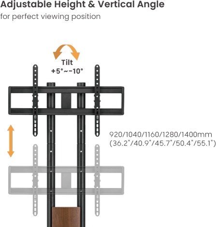 מעמד רצפתי למסכים בגודל עד ''85 דגם FS985WNT מבית EAZO - צבע שחור