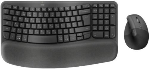 408313_b_1.jpg סט מקלדת ועכבר אלחוטיים ארגונומיים Logitech Wave Keys + Lift - צבע Graphite