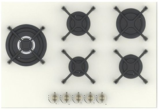 כיריים גז 5 להבות 75 ס''מ Normande ND-7542CRM - זכוכית קרם