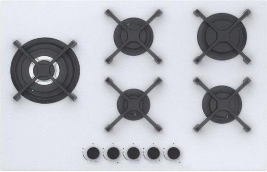 כיריים גז 5 להבות 75 ס''מ Normande ND-7542W - זכוכית לבנה