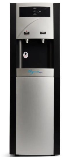 בר מים מכני רצפתי כולל מקרר 35 ליטר דגם Elegant מבית HDS Water - צבע שחור / כסוף