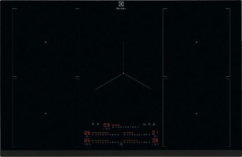 מציאון ועודפים - כיריים אינדוקציה Multizone עם 5 משטחי חימום 78 ס''מ 7350W דגם EIV84550 מבית Electrolux - שחור עם מסגרת משופעת - תוצרת גרמניה