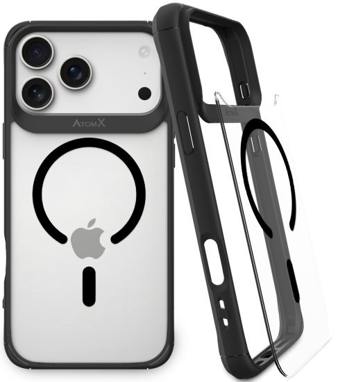 כיסוי Toiko AtomX תומך MagSafe ל- Apple iPhone 17 Pro - צבע שקוף