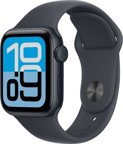 שעון חכם Apple Watch SE 3 GPS 40mm צבע שעון Midnight Aluminium צבע רצועה Midnight Sport Band - גודל M / L