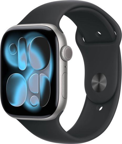 411377_b_1.jpg שעון חכם Apple Watch 46mm Series 11 GPS צבע שעון Space Gray Aluminium צבע רצועה Black Sport Band גודל רצועה M / L