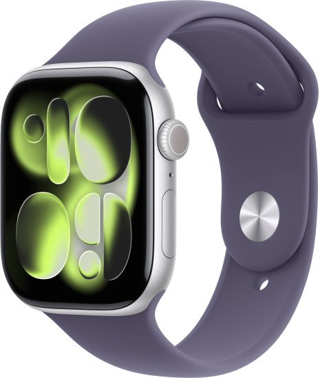 שעון חכם Apple Watch 46mm Series 11 GPS צבע שעון Silver Aluminium צבע רצועה Purple Fog Sport Band גודל רצועה S / M