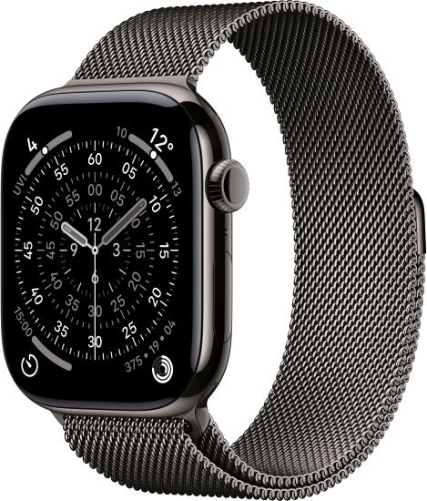 שעון חכם Apple Watch 46mm Series 11 GPS + Cellular צבע שעון Slate Titanium צבע רצועה Slate Milanese Loop גודל רצועה M / L