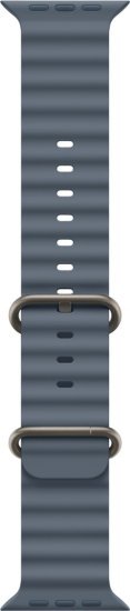 411571_b_1.jpg רצועת Ocean Band לשעון Apple Watch 49mm צבע Anchor Blue - Natural Titanium Finish - מידה One Size