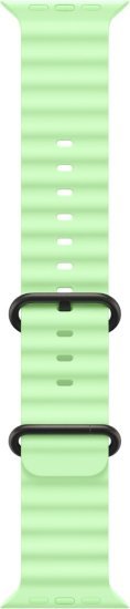 רצועת Ocean Band לשעון Apple Watch 49mm צבע Neon Green - Black Titanium Finish - מידה One Size