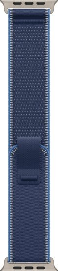 רצועת Trail Loop לשעון Apple Watch 49mm צבע Blue / Bright Blue - Natural Titanium Finish - מידה S / M