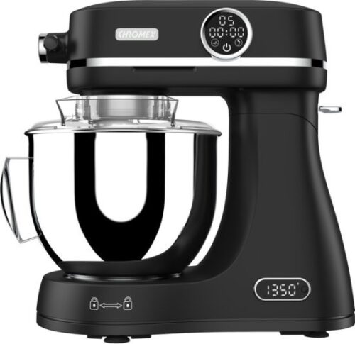מיקסר יוקרתי 7 ליטר 1200W כולל מטחנת בשר ומשקל מובנה Chromex Chef Farinelle SM-3005-B - צבע שחור