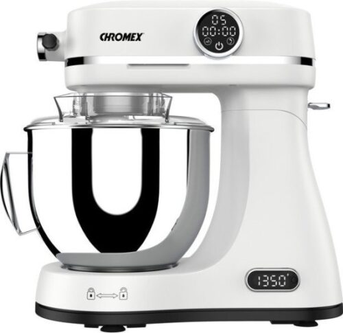 מיקסר יוקרתי 7 ליטר 1200W כולל מטחנת בשר ומשקל מובנה Chromex Chef Farinelle SM-3004-W - צבע לבן
