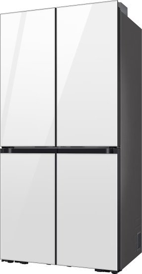 מקרר 4 דלתות מקפיא תחתון 648 ליטר Samsung Bespoke No Frost RM70F63REW - זכוכית לבנה