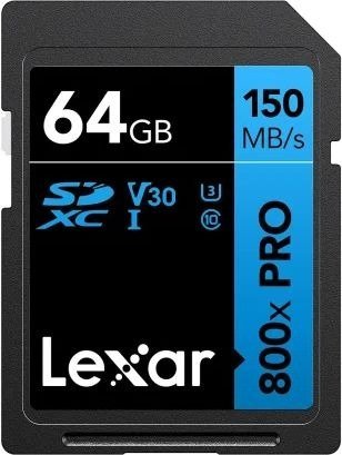 כרטיס זיכרון Lexar SDXC UHS-I 800x Pro UHS-II - נפח 64GB