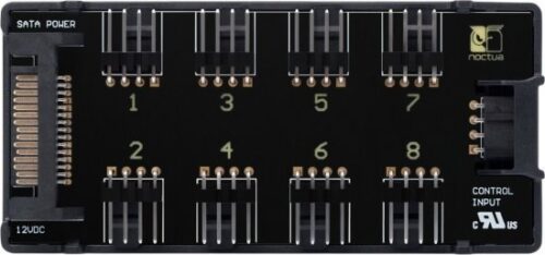 בקר רכזת מאוורר 8 יציאות PWM דגם NA-FH1 עם כוח SATA מבית Noctua