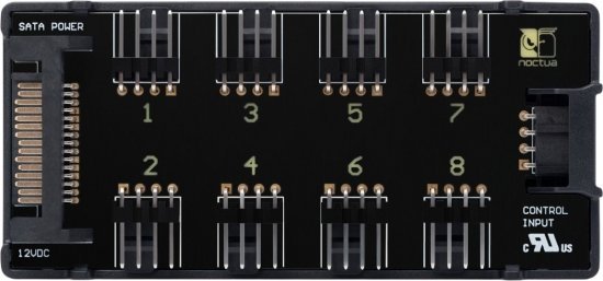 בקר רכזת מאוורר 8 יציאות PWM דגם NA-FH1 עם כוח SATA מבית Noctua
