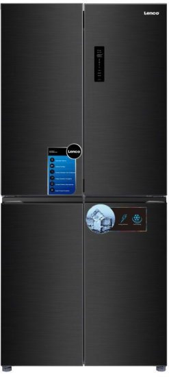 מקרר 4 דלתות מקפיא תחתון 470 ליטר LENCO No Frost LNF-ETC470DRIX - נירוסטה מושחרת