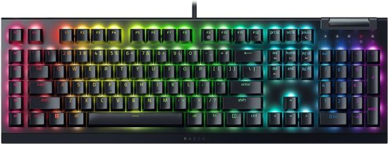 מקלדת גיימרים מכנית Razer BlackWidow V4 X - סוג מתג ירוק טקטילי קליקי