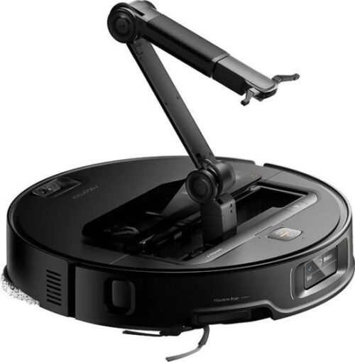 ‏שואב אבק שוטף רובוטי עם זרוע מכנית חכמה נשלפת להזזה והרמת מכשולים Roborock Saros Z70 - צבע שחור