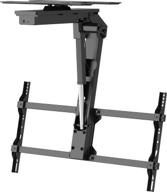 זרוע תקרה חשמלית עם צידוד למסכים בגודל עד ''86 עם שלט דגם ECL90DS מבית EAZO - צבע שחור