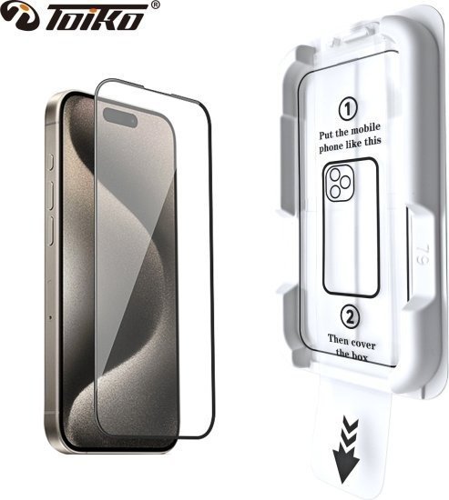 416104_b_1.jpg מגן מסך קדמי Hammer Glass ל-Apple iPhone 16 Pro / 17 מבית Toiko