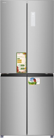 מקרר אינוורטר 4 דלתות מקפיא תחתון 393 ליטר Aiwa No-Frost AI-NF-5500 - נירוסטה