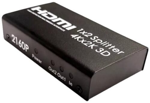 מציאון ועודפים - מפצל 4K מחיבור HDMI ל-2 חיבורי Gold Touch HDMI-4K-SP2 - HDMI - צבע שחור