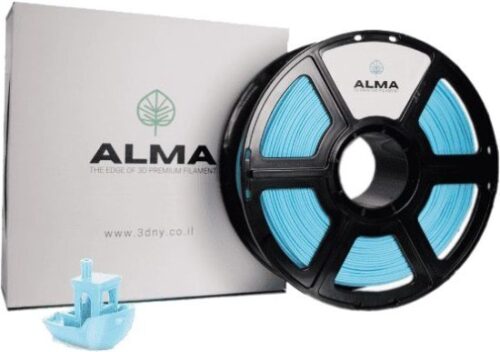 סליל הדפסה (פילמנט) 1.75 מ”מ / 1 ק”ג דגם PLA Matte מבית ALMA - צבע כחול אייס