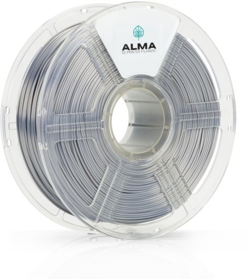 סליל הדפסה (פילמנט) 1.75 מ”מ / 1 ק”ג דגם PLA Silk מבית ALMA - צבע כסוף