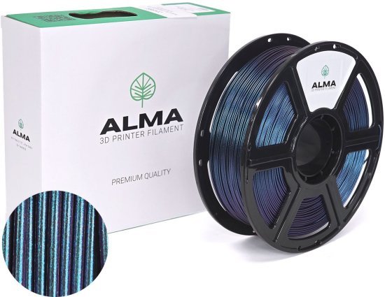 סליל הדפסה (פילמנט) 1.75 מ”מ / 1 ק”ג דגם PLA Multicolor מבית ALMA - צבע טיטניום שרוף