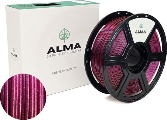 סליל הדפסה (פילמנט) 1.75 מ”מ / 1 ק”ג דגם PLA Multicolor מבית ALMA - צבע אדום עמוק