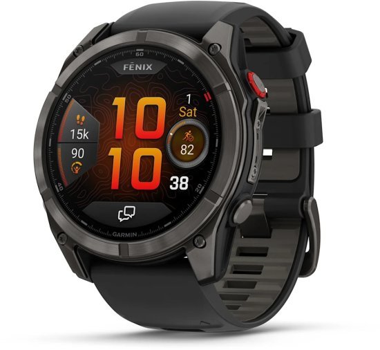 417301_b_1.jpg שעון חכם Garmin Fenix 8 Pro AMOLED Sapphire 51mm - צבע טיטניום DLC אפור קרבון עם רצועת סיליקון בצבע שחור / אפור חלוקי נחל - כולל תמיכה מלאה בעברית - אחריות יבואן רשמי על ידי רונלייט