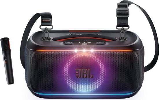 רמקול מסיבות נייד עם מיקרופון אלחוטי JBL PartyBox On-The-Go 2 - צבע שחור