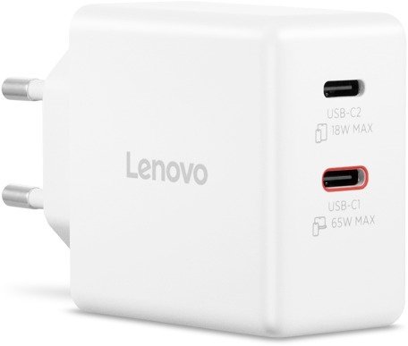 419008_b_1.jpg מטען קיר Lenovo Dual USB-C 65W GaN G0A6065WEU - צבע לבן