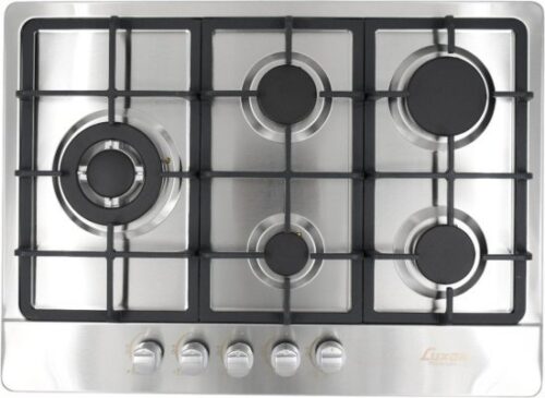 כיריים גז 5 להבות בישול 70 ס''מ Luxor LUX-705 CI - נירוסטה