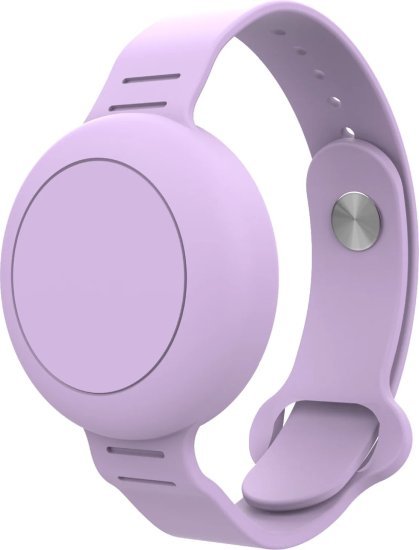 רצועת יד מסיליקון ל-Apple AirTag דגם Aetheris מבית Camel Mountain - צבע לילך