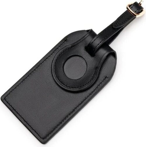 תגית Apple AirTag מעור למזוודות ותיקים דגם Ignyros מבית Camel Mountain - צבע שחור