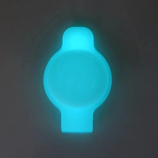 כיסוי מגן מסיליקון ל-Apple AirTag דגם Exonox מבית Camel Mountain - צבע כחול זוהר