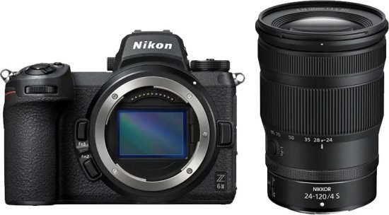 מצלמה דיגיטלית ללא מראה Nikon Z6 II עם עדשת Nikkor Z 24-120mm F4 S - צבע שחור