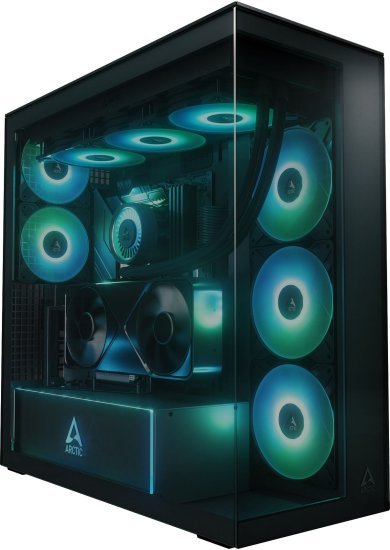 מארז ללא ספק Arctic Xtender VG Premium E-ATX Mid Tower - צבע שחור